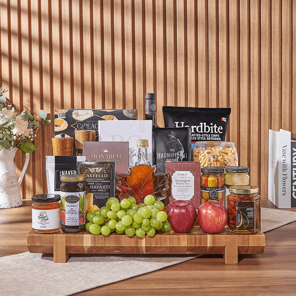 Kosher Wine and Treats Board – how the gift is presented