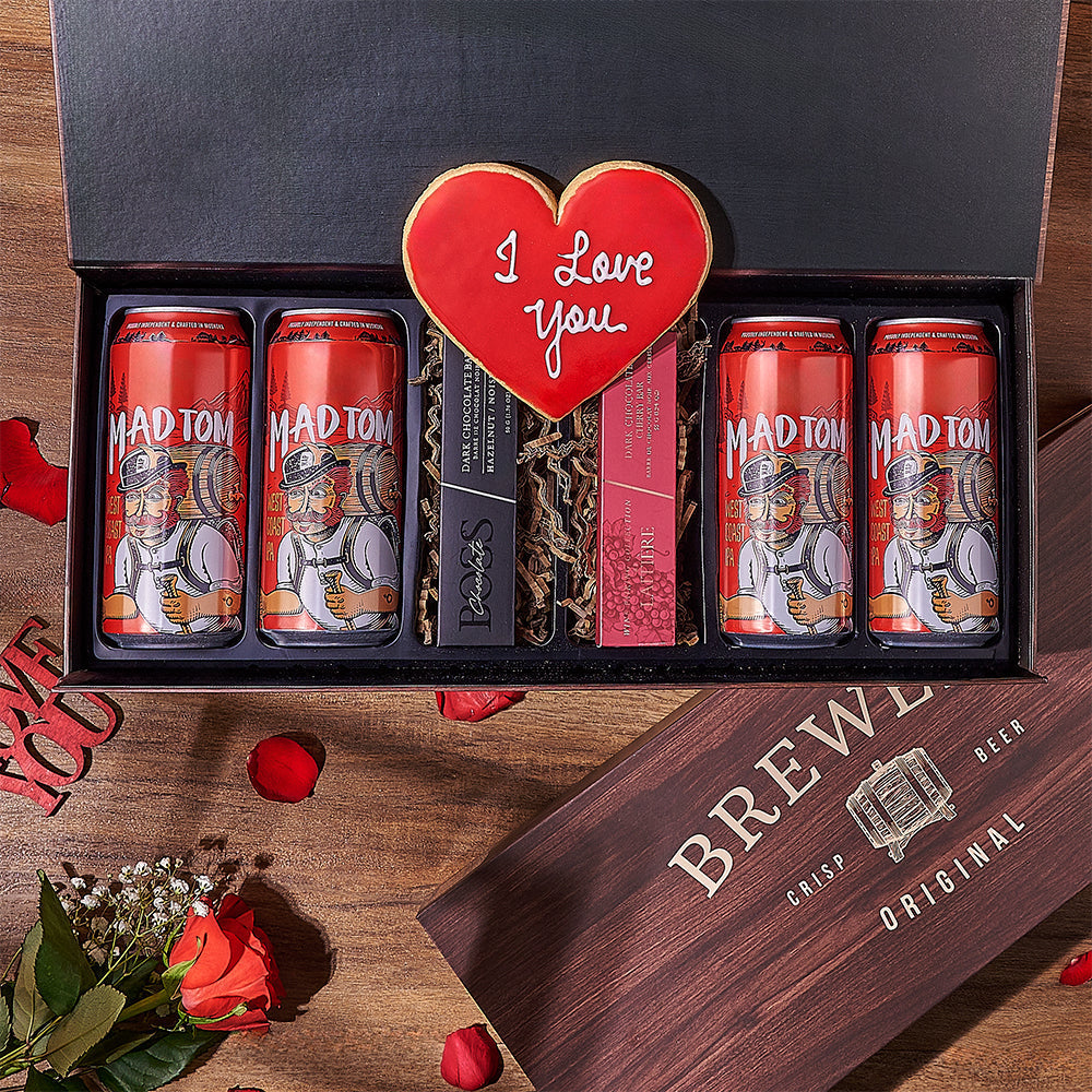 Valentine's Day Beer and Cherry Chocolates – how the gift is presented