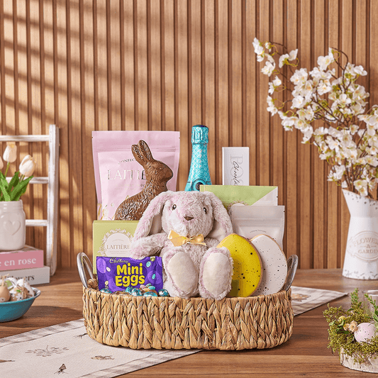 Bubbly Bunny Gift Set, sparkling wine gift, sparkling wine, champagne gift, champagne, chocolate gift, chocolate, easter gift, easter, Washington delivery