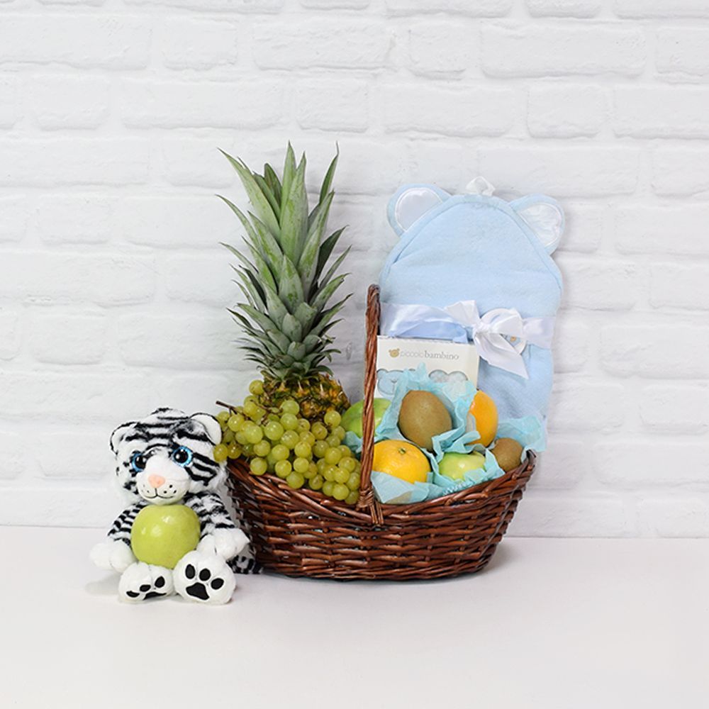 Baby Hooded Towel Gift Basket – how the gift is presented