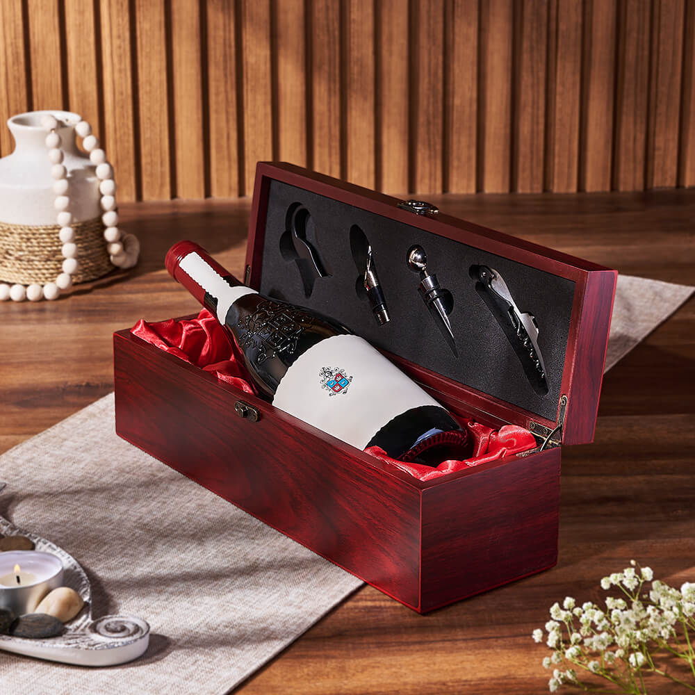 Classic Wine Presentation Box – how the gift is presented