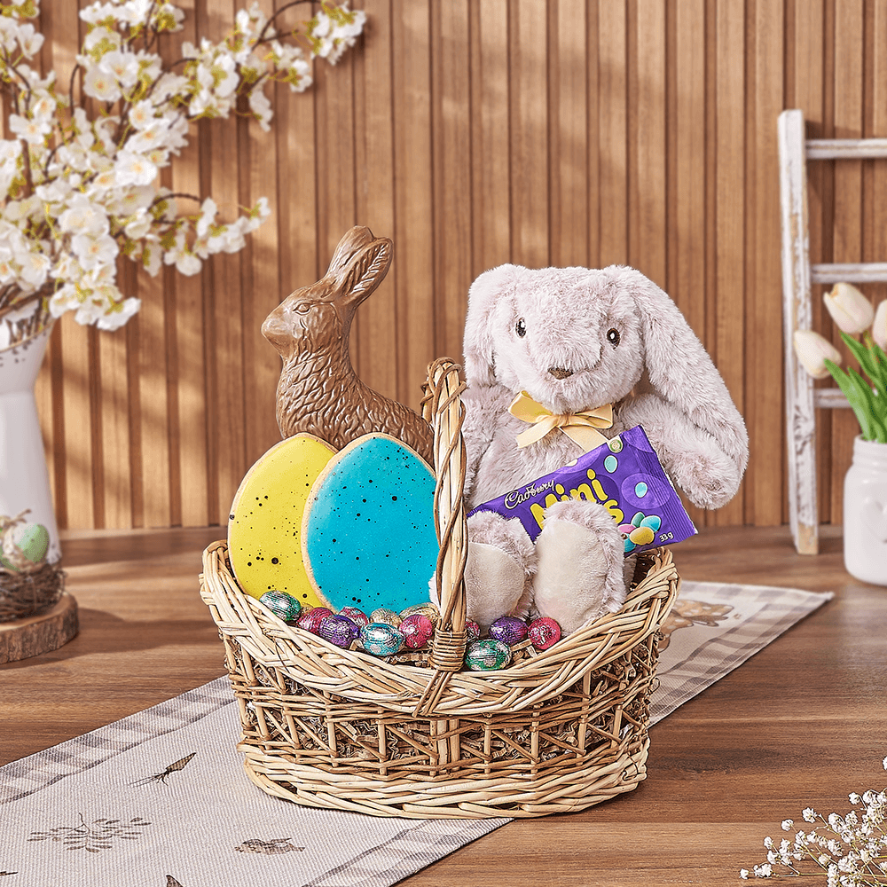 Plush Bunny Easter Chocolate Set – how the gift is presented