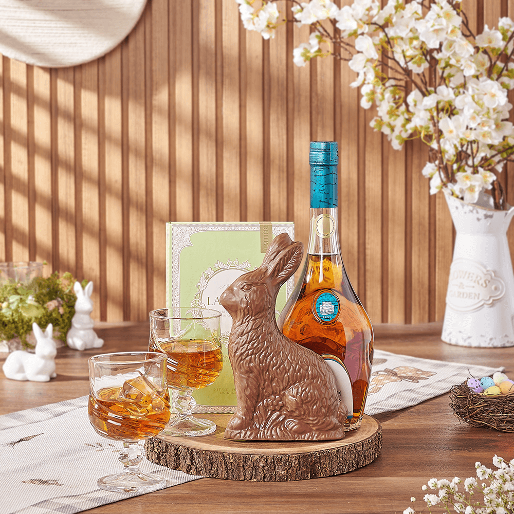 Vodka with Milk Chocolate Easter Gift – how the gift is presented