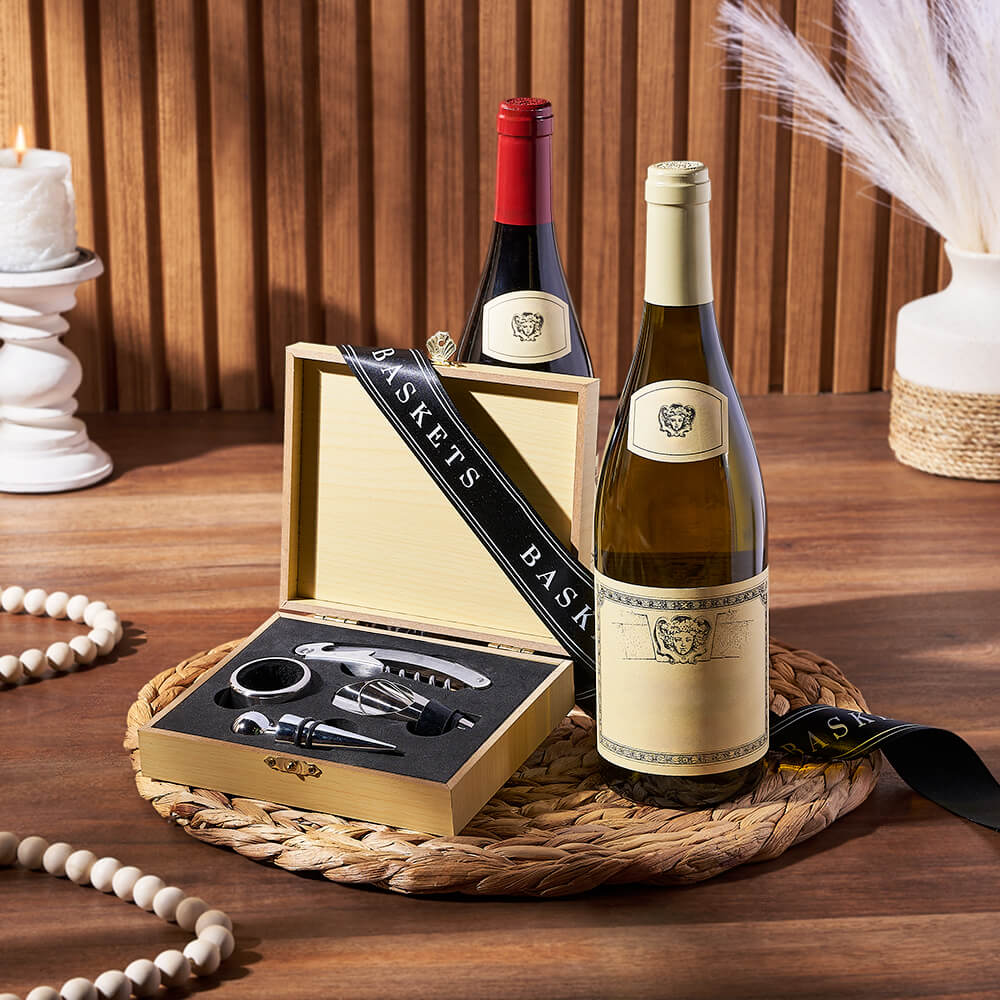 Elegant Wooden Wine Gift Set, wine gift, wine, wine tool gift, wine tool, Washington delivery