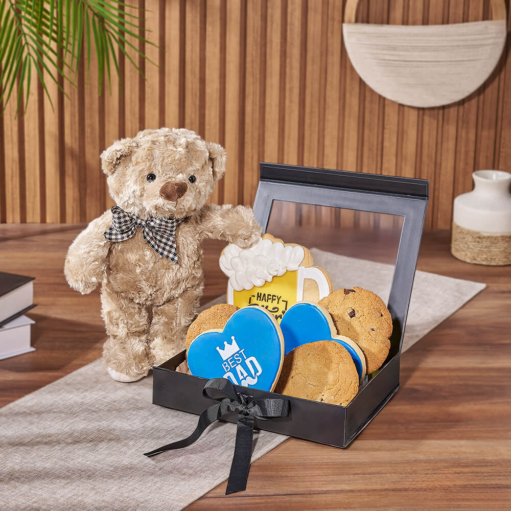 Father's Day Snuggle Bear and Cookies – how the gift is presented