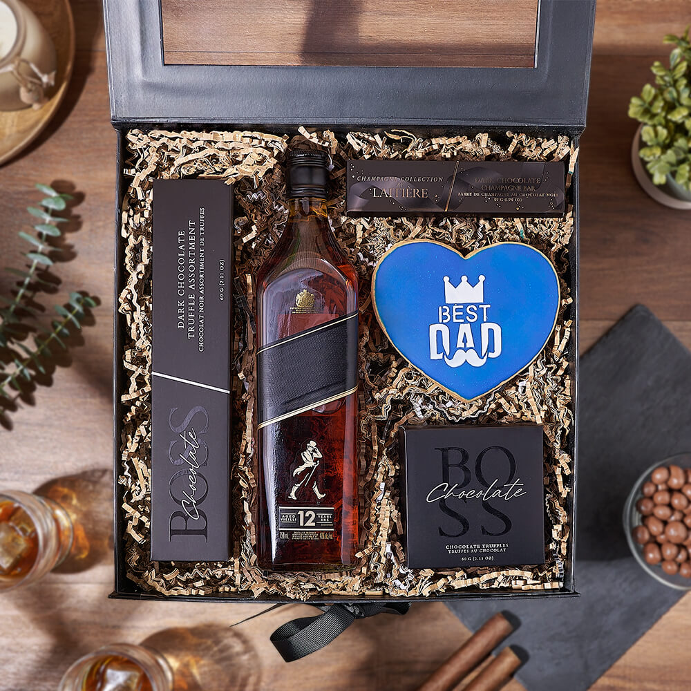 Father's Day Liquor Presentation Box – how the gift is presented