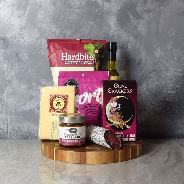 Birthday Celebration Gourmet Basket – how the gift is presented