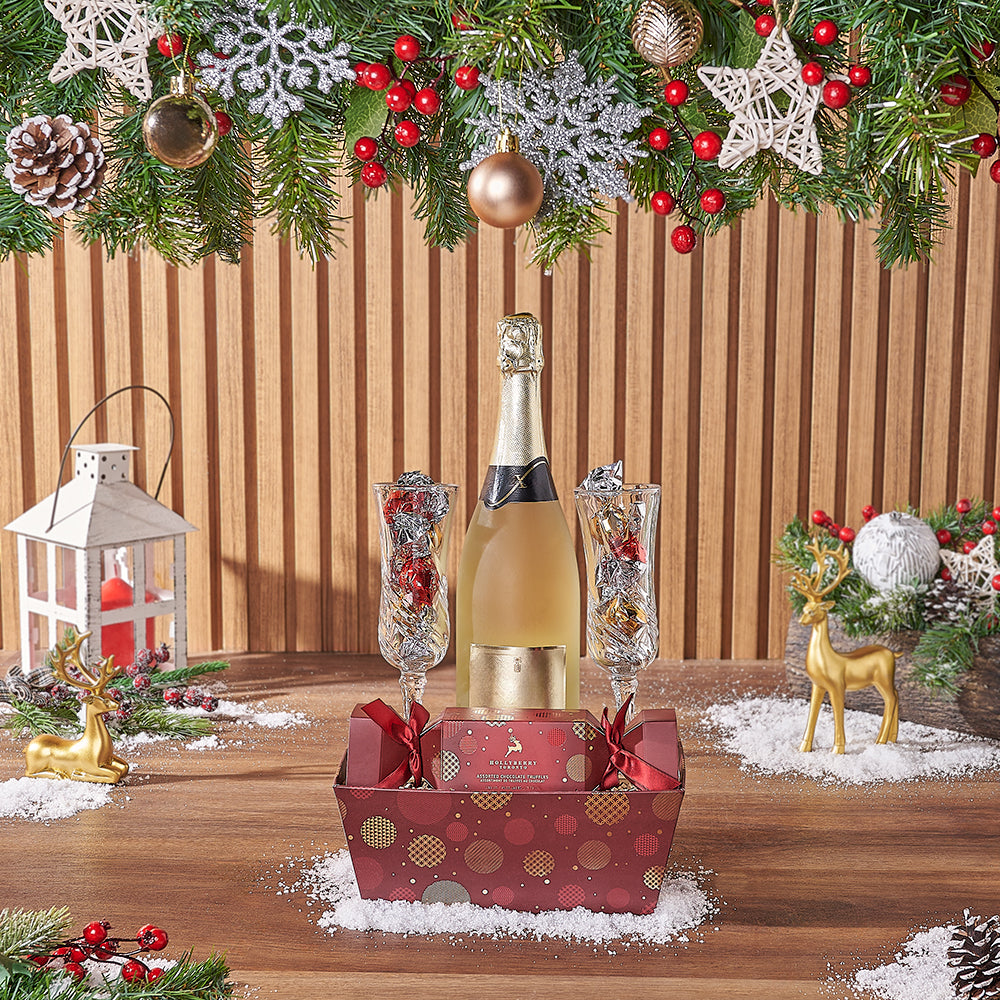 Holiday Gift Set with Hollyberry Truffles – how the gift is presented