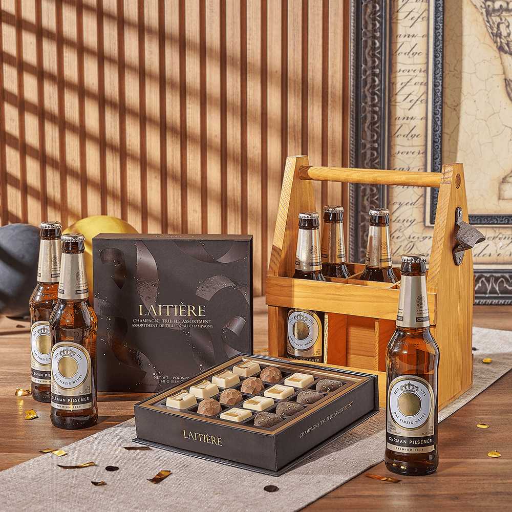 Graduation Six-Pack Beer Gift Set – how the gift is presented