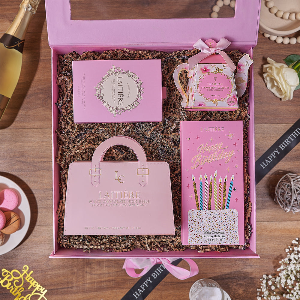 White Chocolate Birthday Celebration – how the gift is presented