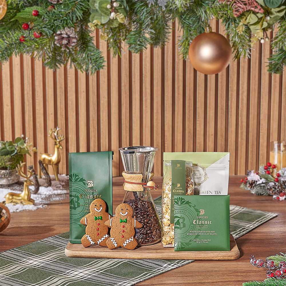 Truffle and Fair Trade Coffee Basket – how the gift is presented