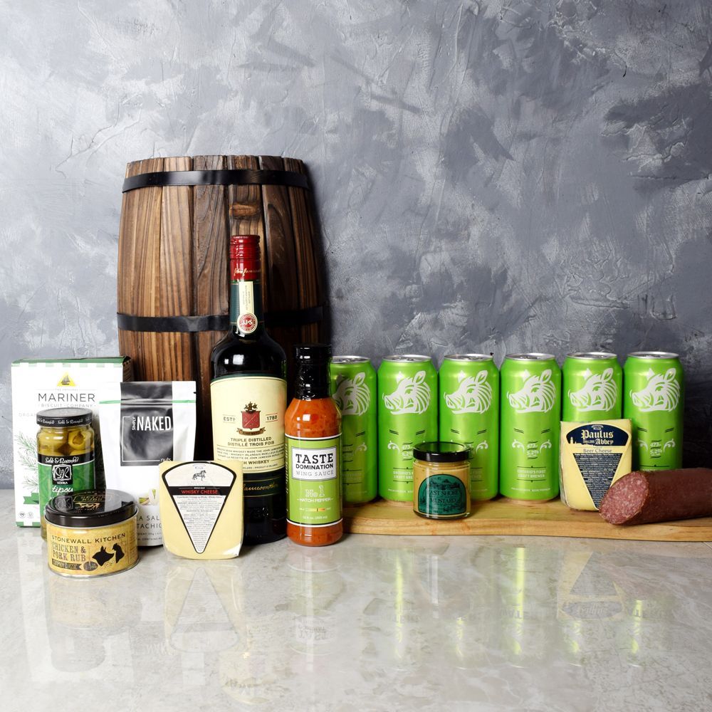 Craft Beer and Chips Basket – how the gift is presented