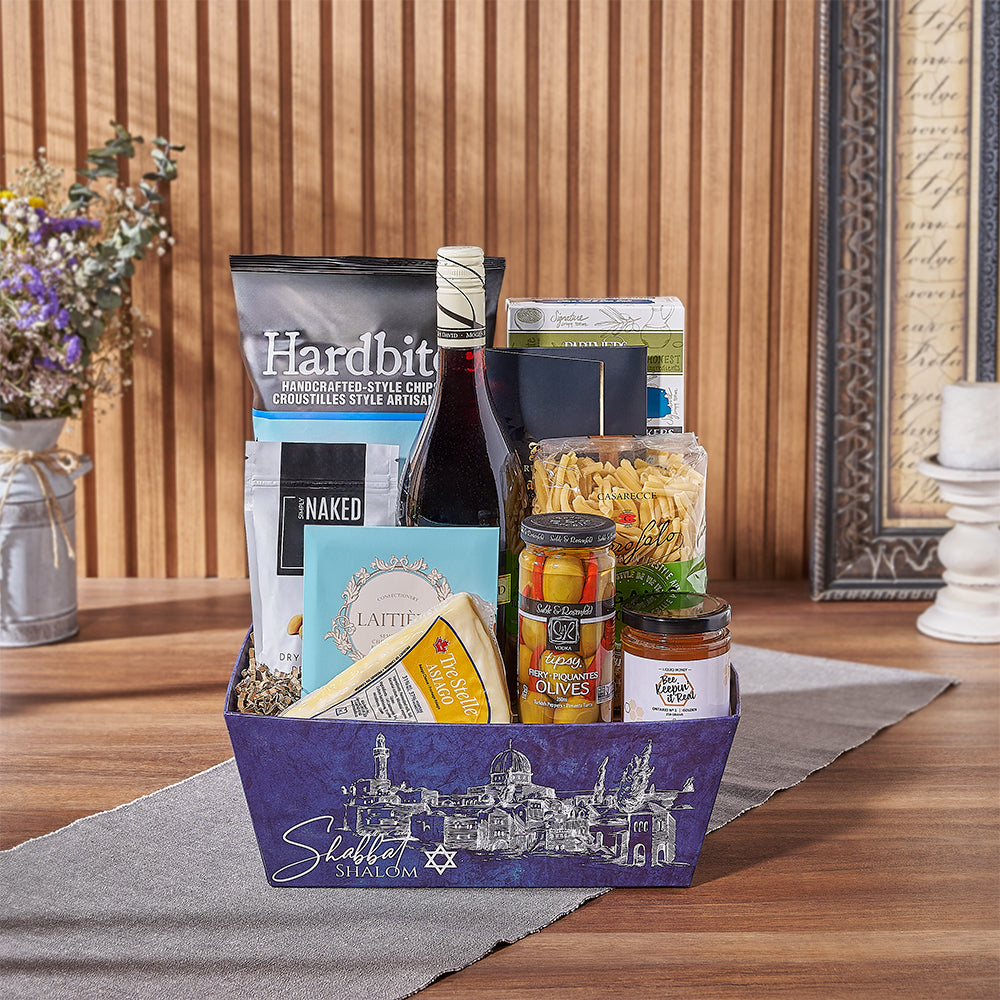 Hanukkah Wine Kosher Basket – how the gift is presented
