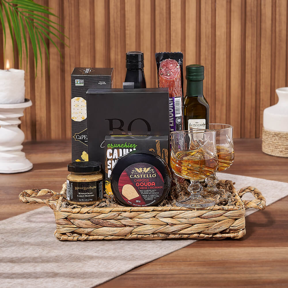 Boss Liquor and Chocolate Gift Basket – how the gift is presented