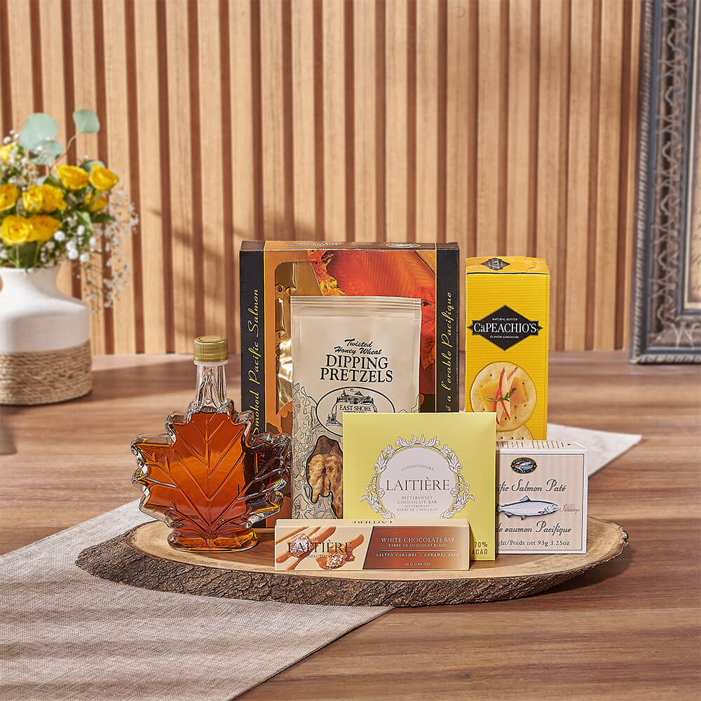 Maple & Salmon Gift Basket, seafood gift, seafood, chocolate gift, chocolate, Washington delivery Maple & Salmon Gift Basket, seafood gift, seafood, chocolate gift, chocolate, Washington delivery