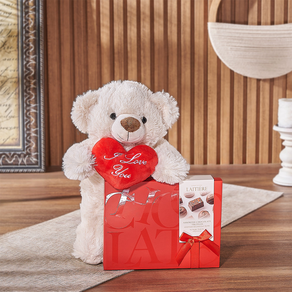 Maryvale Bear & Truffle Gift from Washington Baskets - Chocolate Gift Basket - Washington Delivery