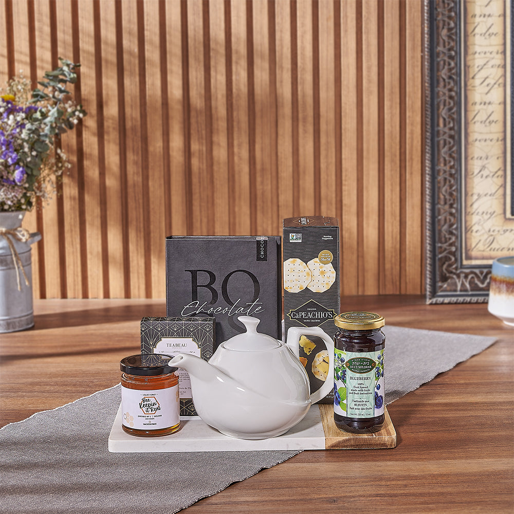 Honey and Tea Sampler Gift Basket – how the gift is presented