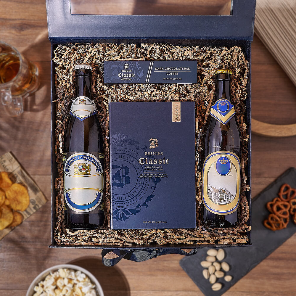 Blue Windowed Specialty Beer Gift Box – how the gift is presented