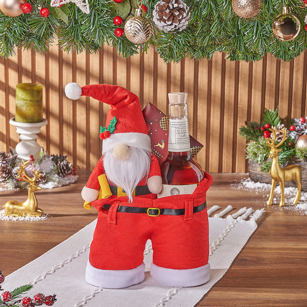 Santa Pants Liquor Gift Set – how the gift is presented