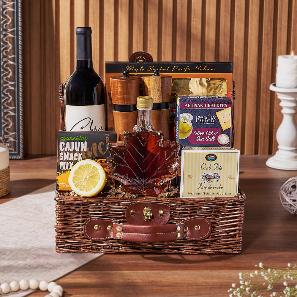 Classic Wine with Smoked Salmon – how the gift is presented