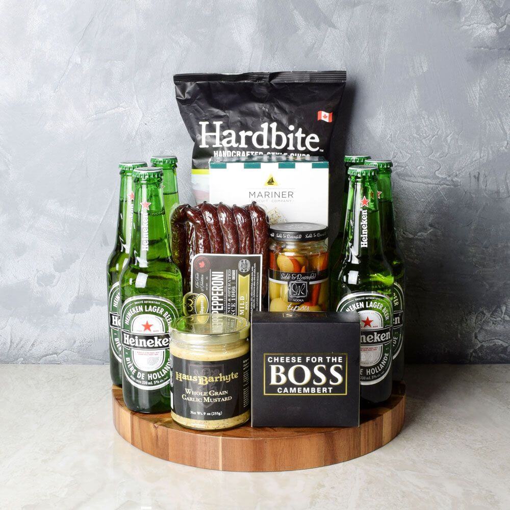 Artisanal Snack and Craft Beer Basket – how the gift is presented