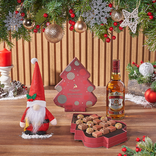 Spirit of the Season Gift Set, liquor gift, liquor, chocolate gift, chocolate, christmas gift, christmas, Washington Delivery