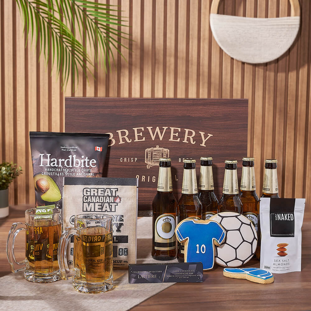 Beer Basket with Apple Cider Chips – how the gift is presented