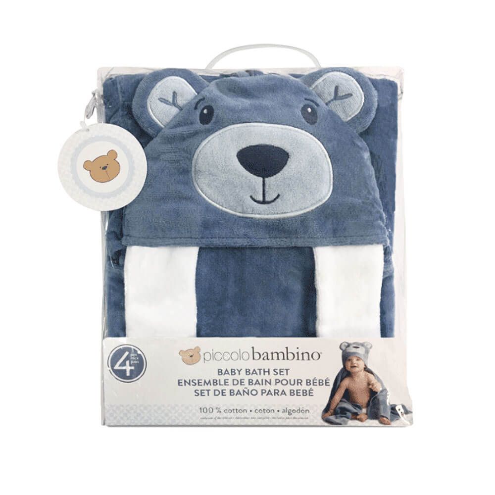 Blue Accents Sparkling Wine Gift Basket with Muffins and Baby Socks – how the gift is presented