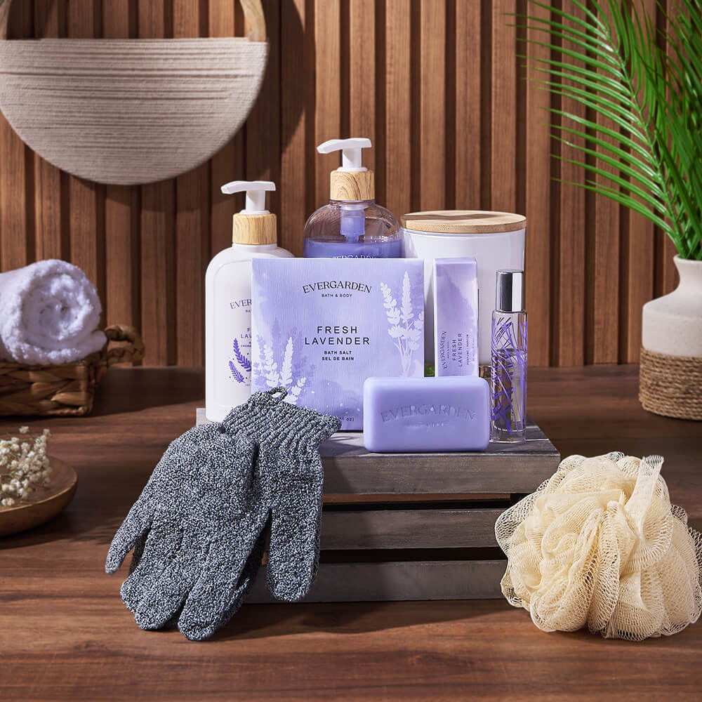 lavender plant gift basket Total Lavender Spa Crate – Washington Baskets – Washington Delivery