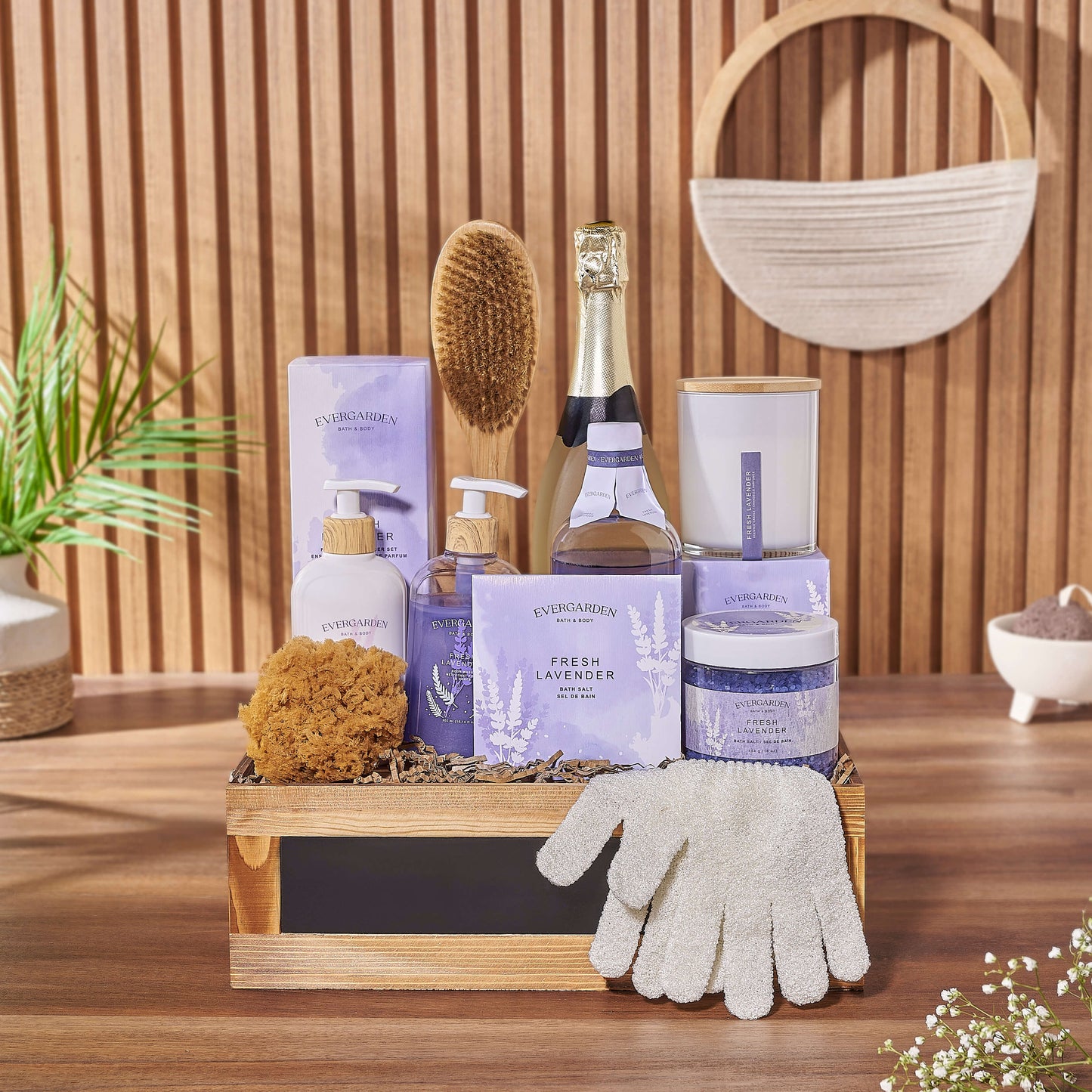 With the Deluxe Lavender & Champagne Spa Gift Set from Washington Baskets - Washington delivery 