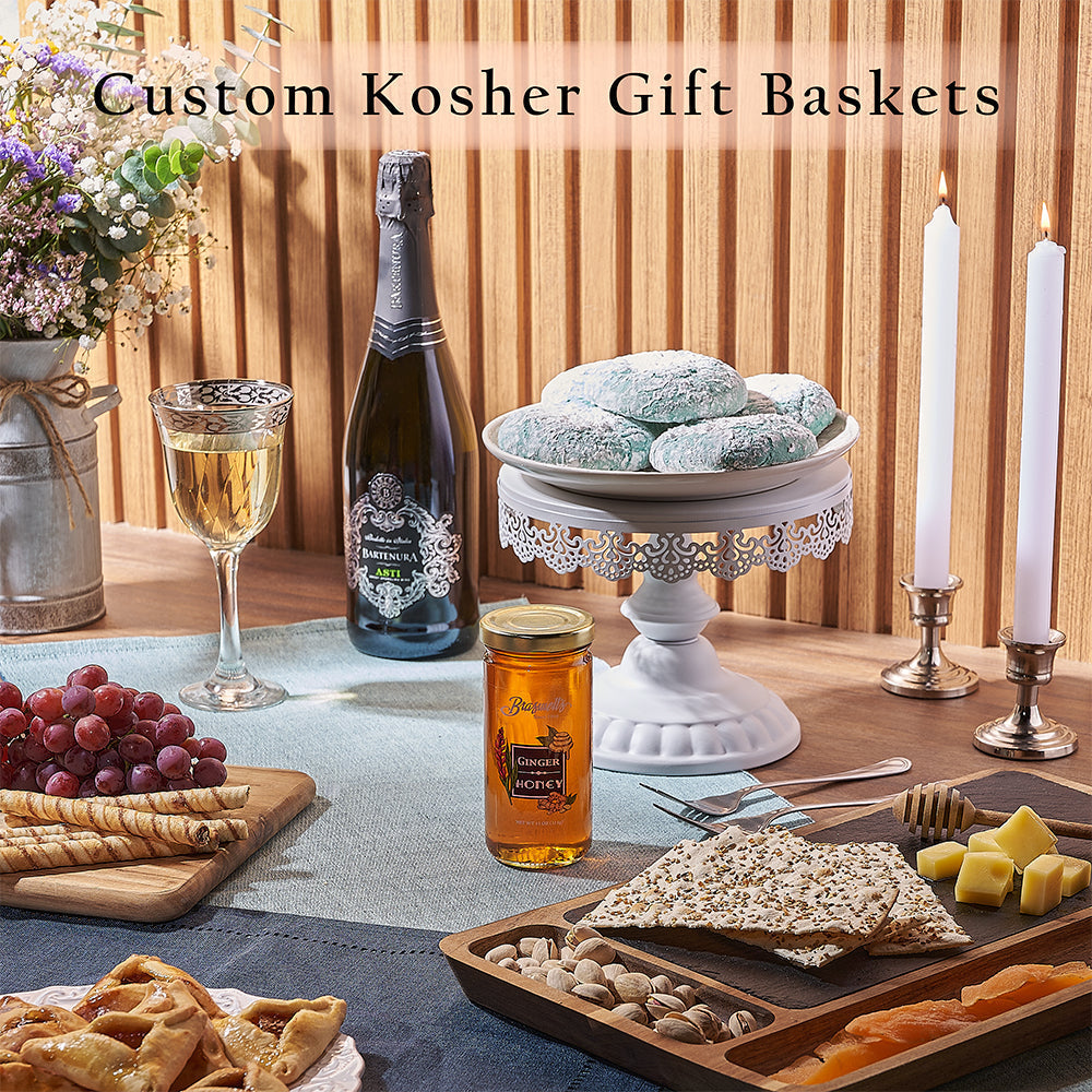 Make this year's Hanukkah, Purim, or any joyous occasion even more special with our Custom Kosher Gift Basket - Washington Baskets