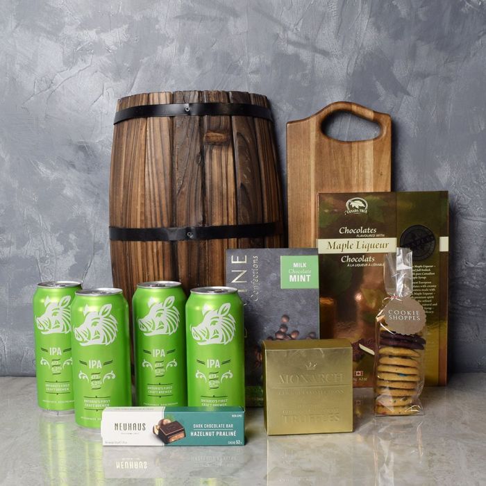 Saint Patrick's Day Craft Beer Basket – how the gift is presented