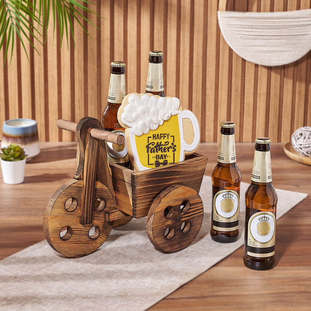 Father's Day Beer Mug Cart – how the gift is presented