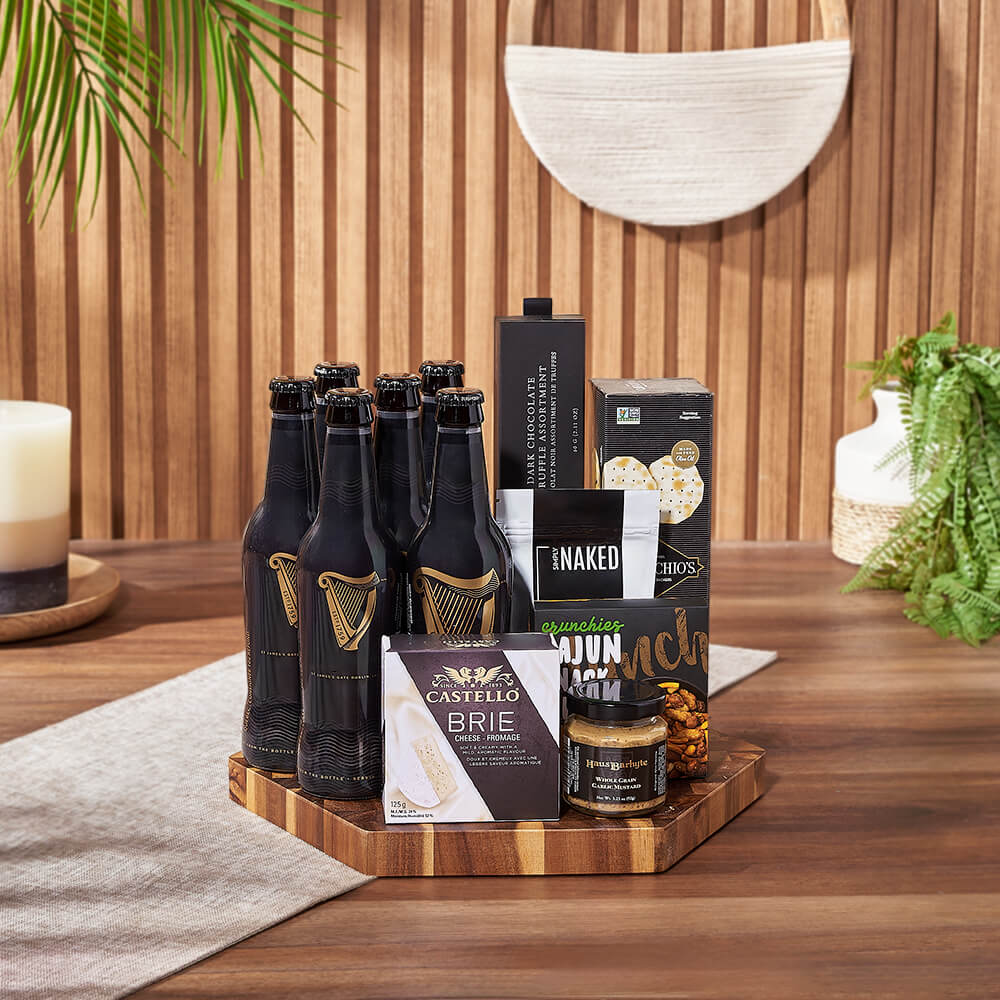 Brie and Camembert Beer Basket – how the gift is presented