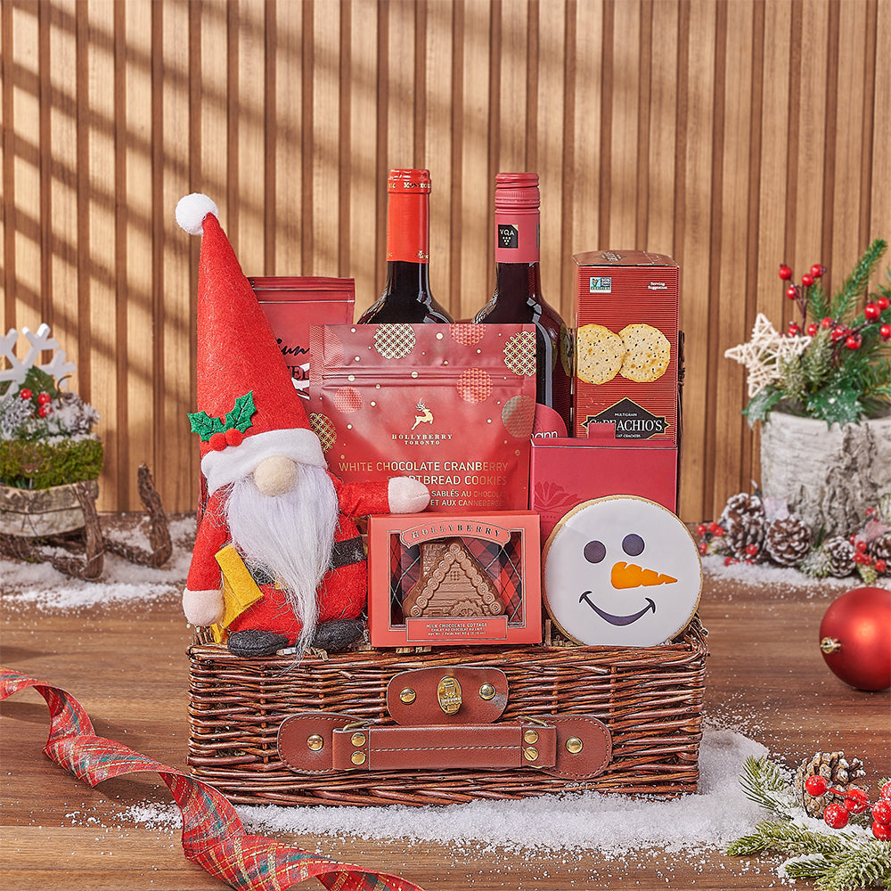 Christmas Wine Pairing Basket, wine gift, wine, chocolate gift, chocolate, christmas gift, christmas, Washington delivery