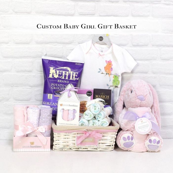 Custom Baby Girl Gift Basket from Washington Baskets - Baby Gift Set - Washington Delivery