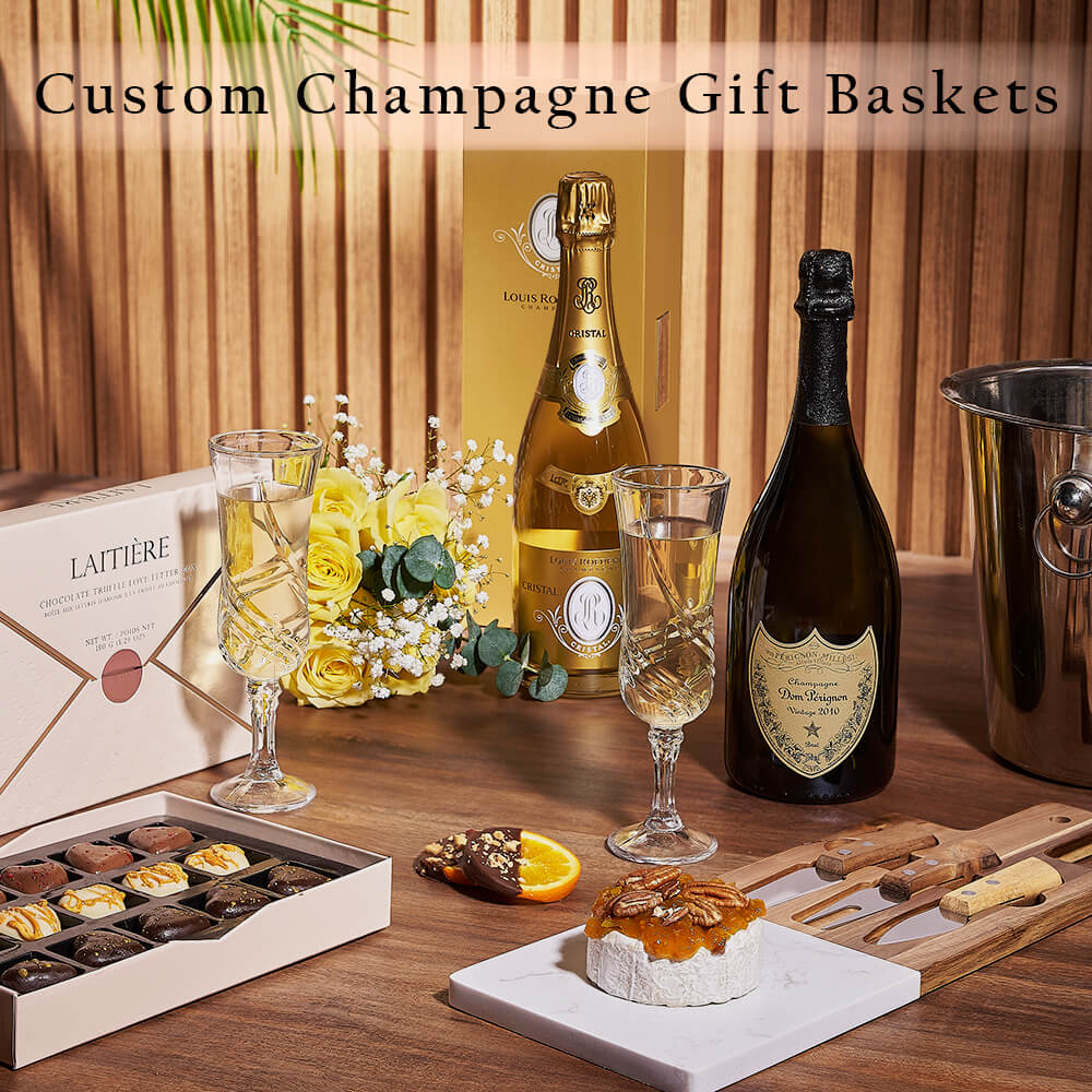 Custom Champagne Gift Baskets from Washington Baskets - Champagne Gift - Washington Delivery