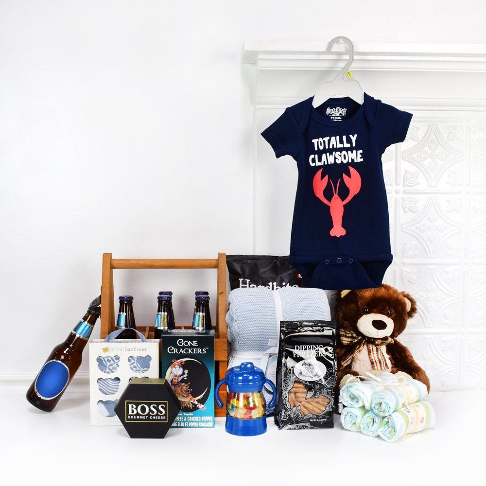 Baby Boy Beer Carrier Gift Set – how the gift is presented