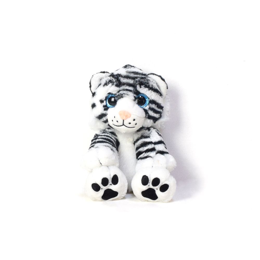 Champagne Gift Basket with Three-Tier Diaper Cake and Plush Tiger – how the gift is presented