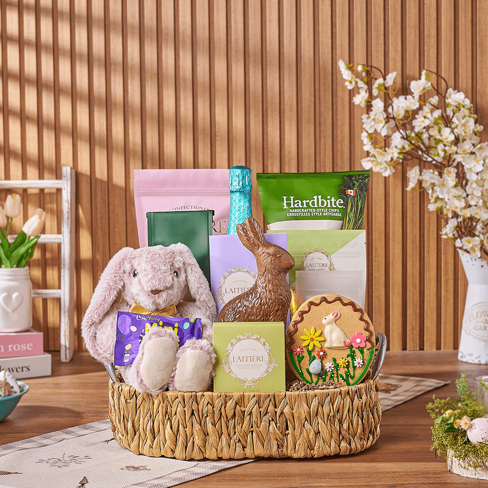 Sparkling Wine and Easter Sweets Gift – how the gift is presented