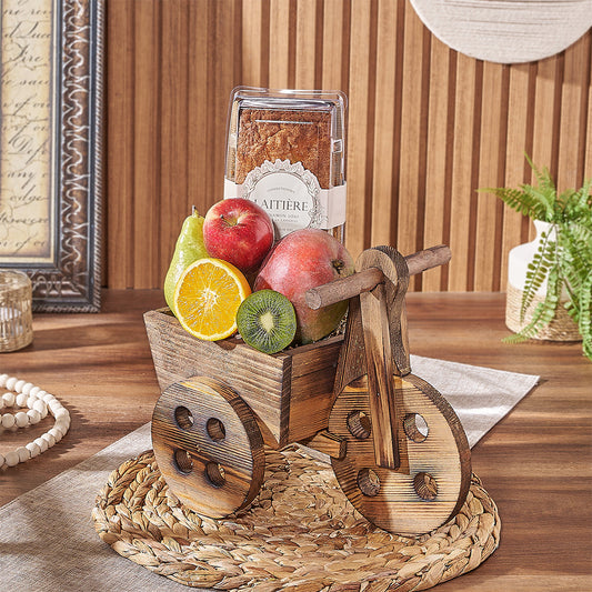 Custom Congratulations Gift Baskets - Fruit & Treat Gift Cart
