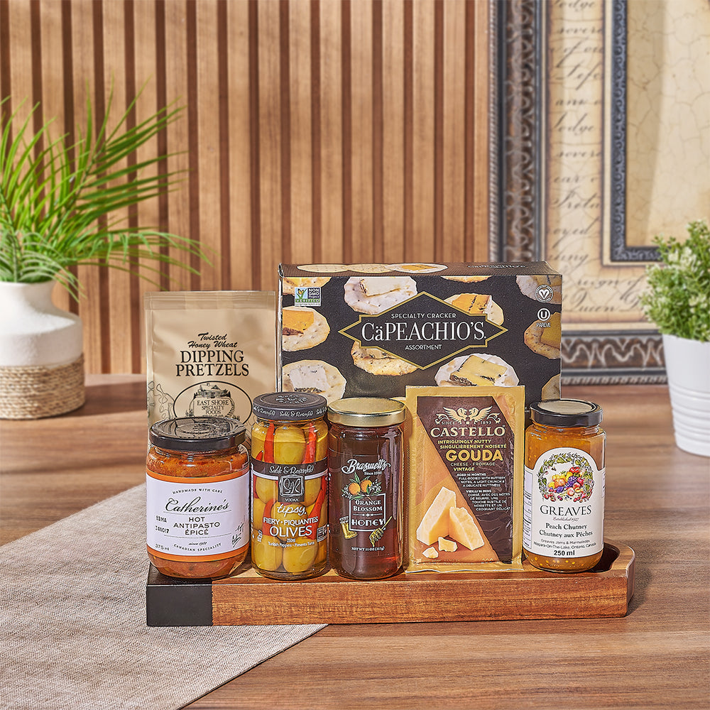 Cheese and Pretzels Gift Set – how the gift is presented