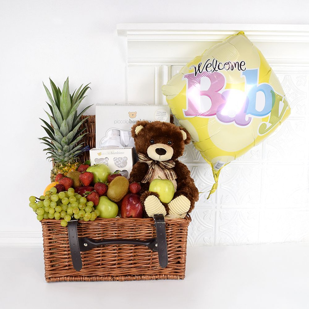 Plush Baby Welcome Gift Basket – how the gift is presented