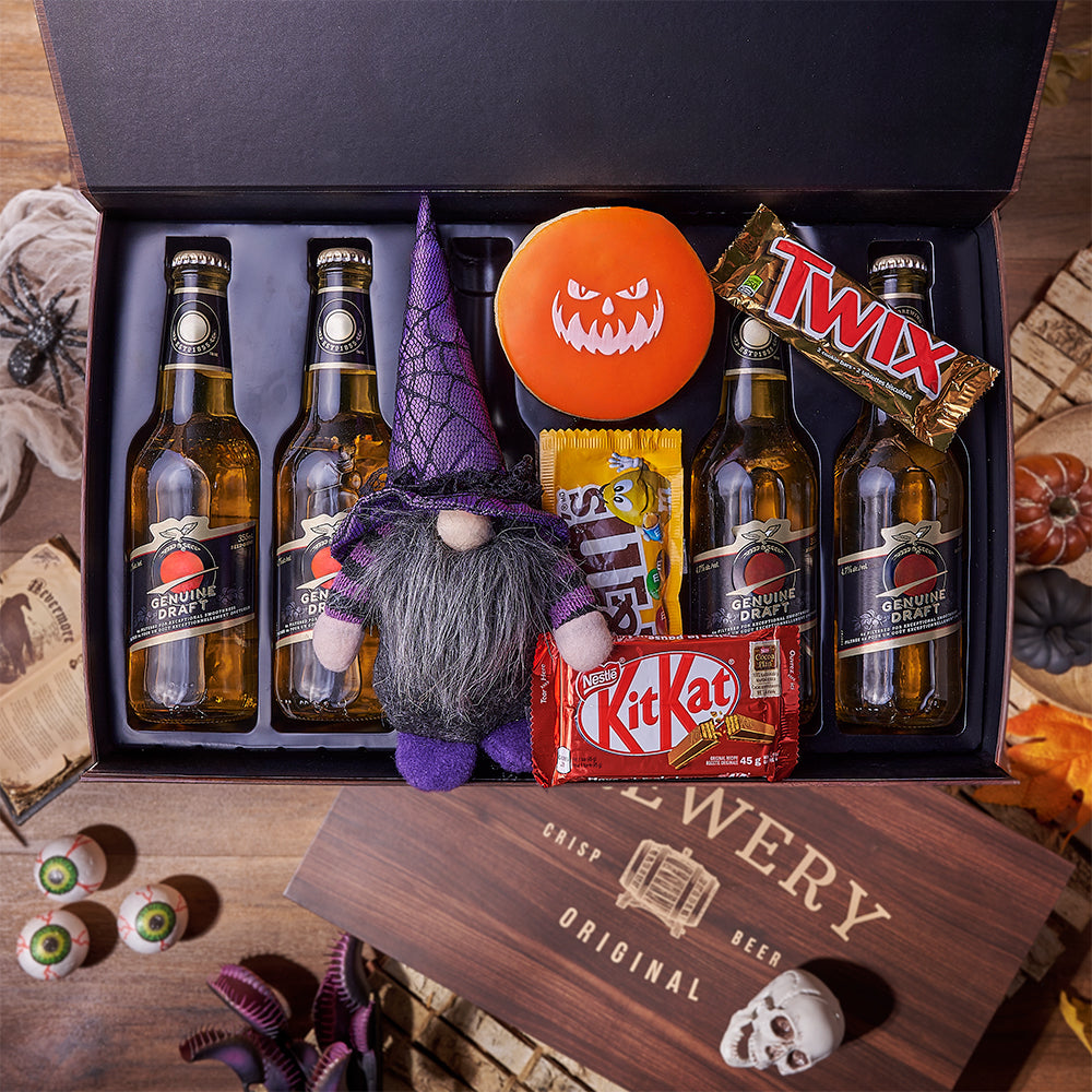 Halloween Beer and Wizard Plush – how the gift is presented