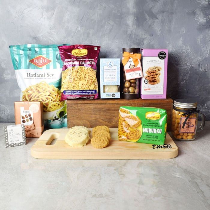 Diwali Sweets and Soaps Gift Basket – how the gift is presented
