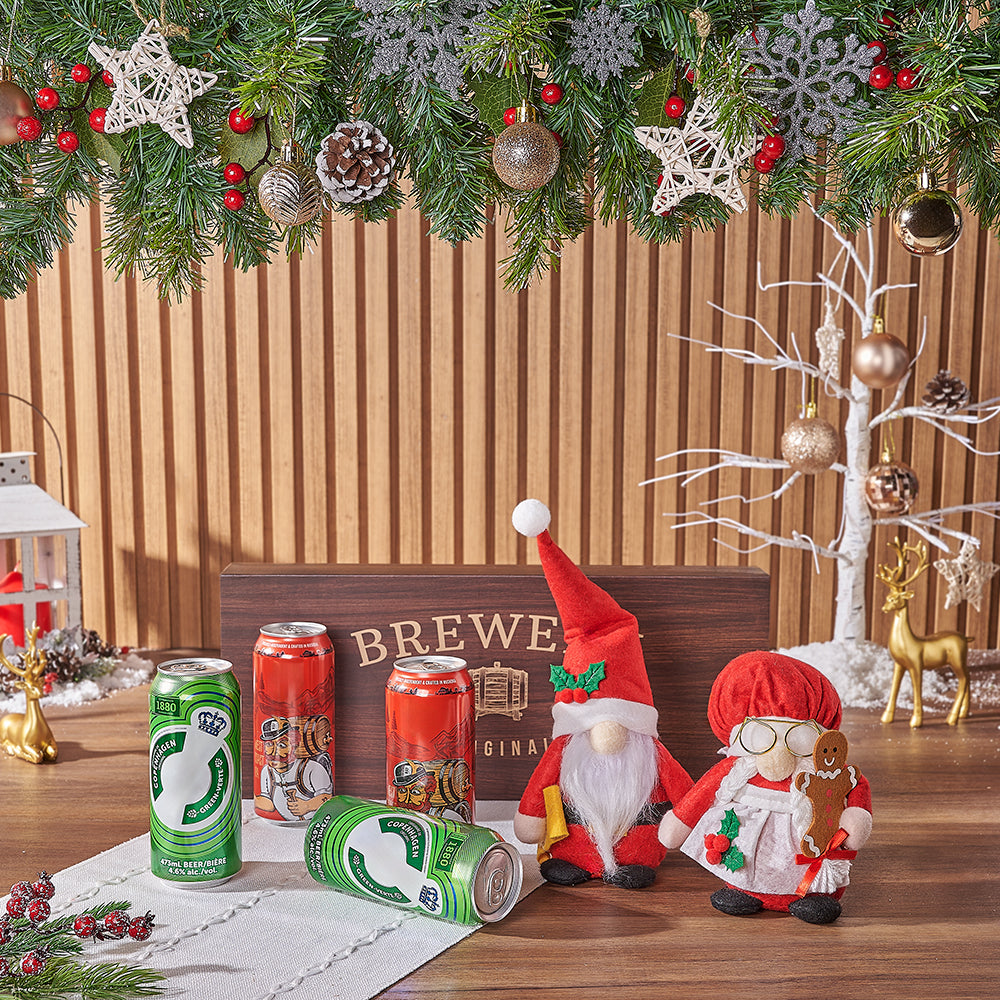 Happy Holidays Craft Beer & Santa Gift, craft beer gift, craft beer, christmas gift, christmas, Washington delivery