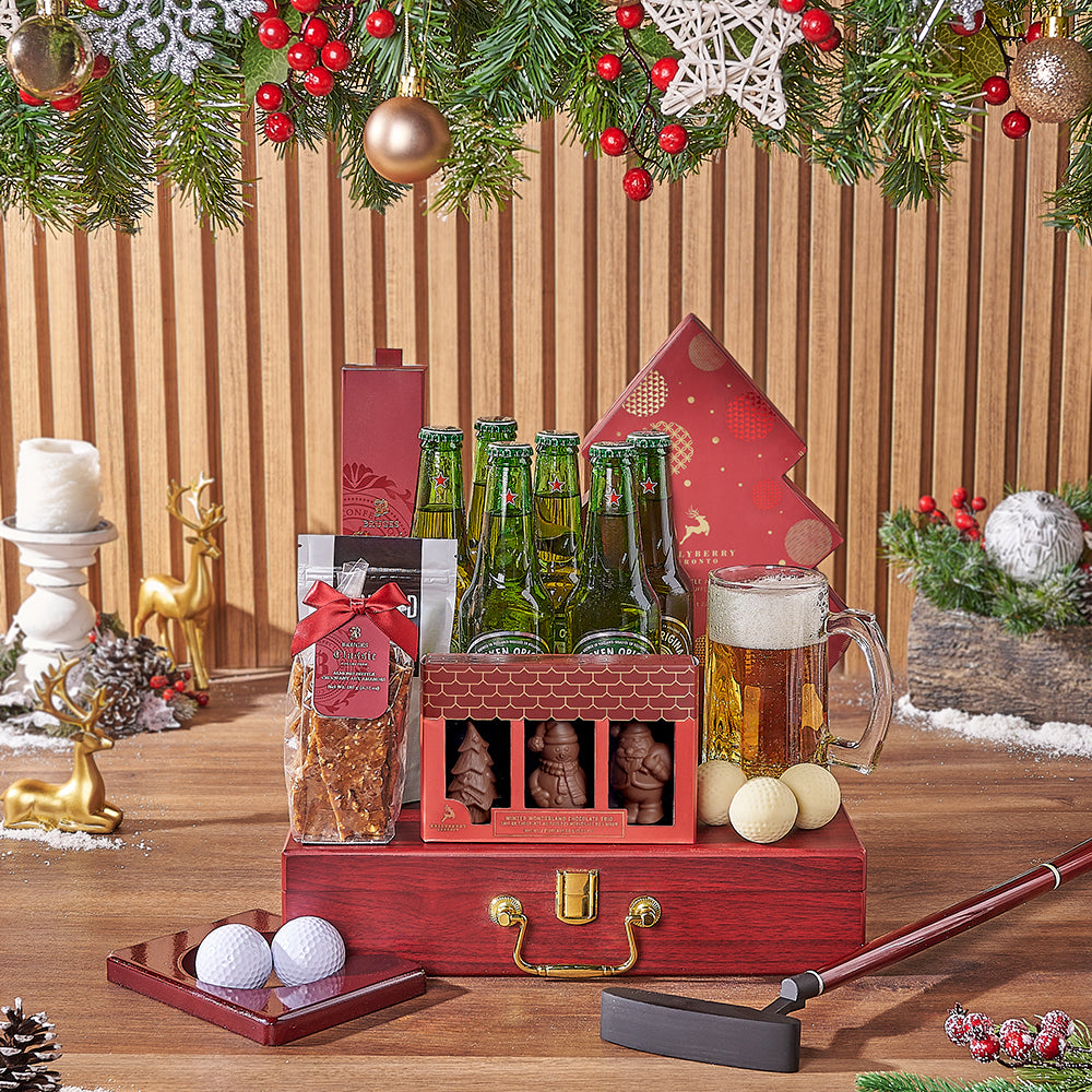 Holiday Beer & Snacks Gift Basket, Washington DC – how the gift is presented