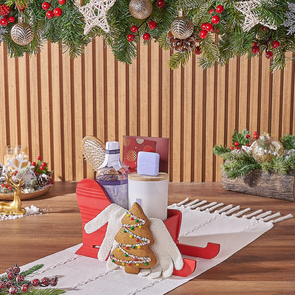 Traditional Lavender Spa Basket – how the gift is presented
