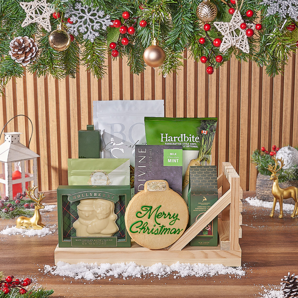 Christmas Gingerbread Snack Basket – how the gift is presented