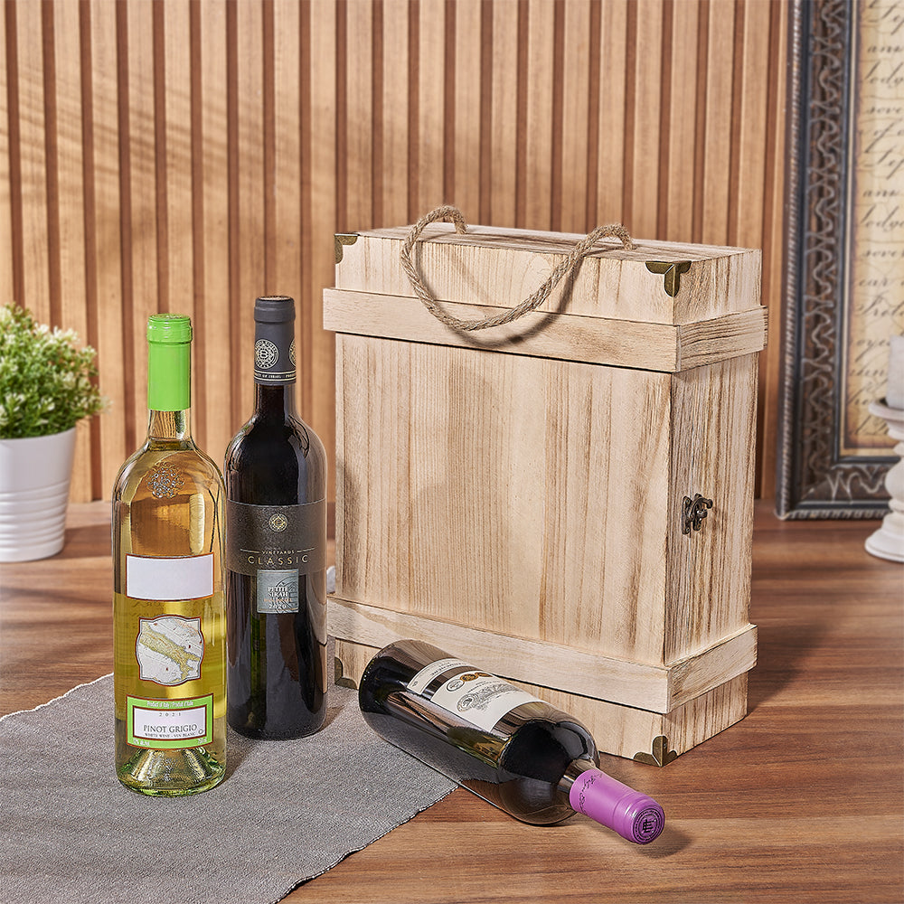 Classic Kosher Wine Box – how the gift is presented